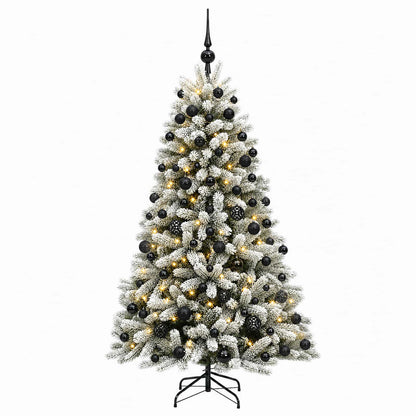 vidaXL Artificial Christmas Tree with Bauble 210 cm 300 LEDs