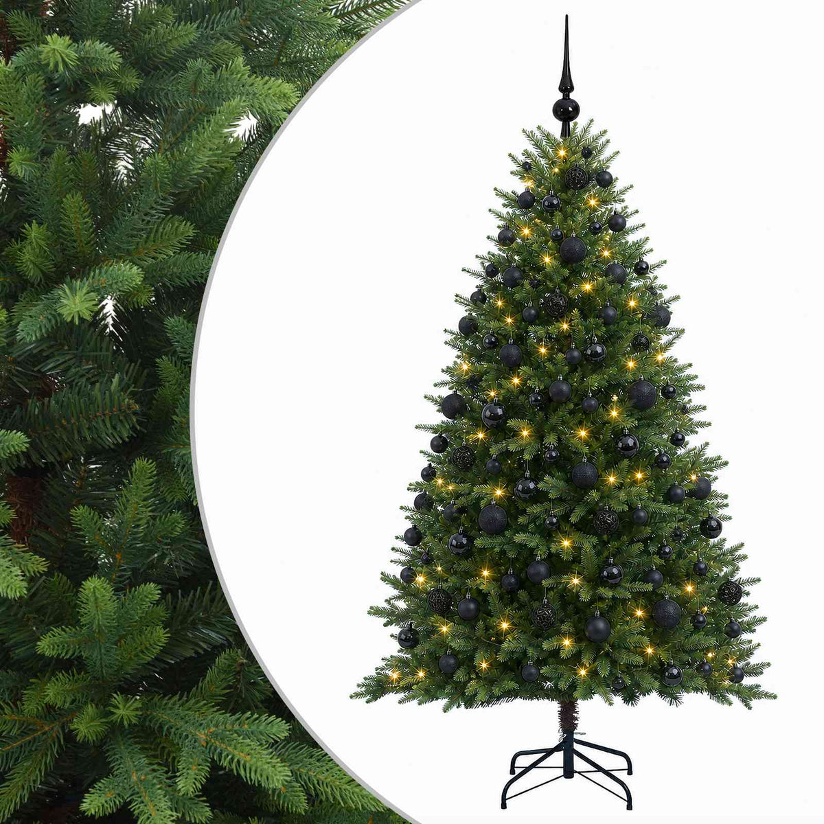 vidaXL Artificial Christmas Tree with Bauble 240 cm 300 LEDs