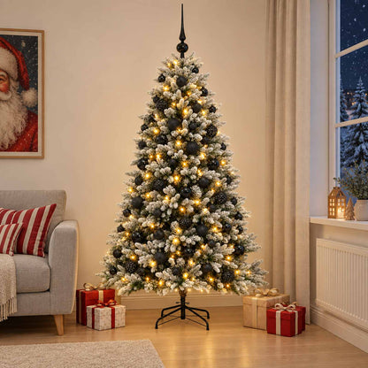 vidaXL Artificial Christmas Tree with Bauble 210 cm 300 LEDs