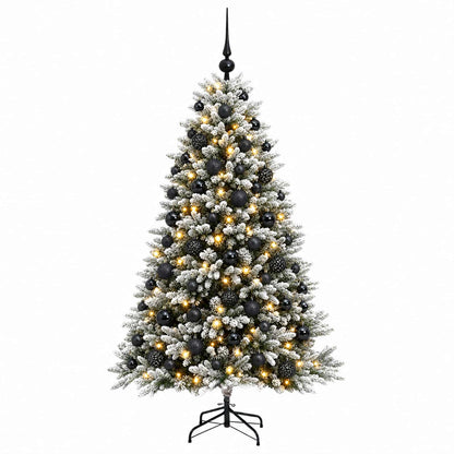 vidaXL Artificial Christmas Tree with Bauble 210 cm 300 LEDs