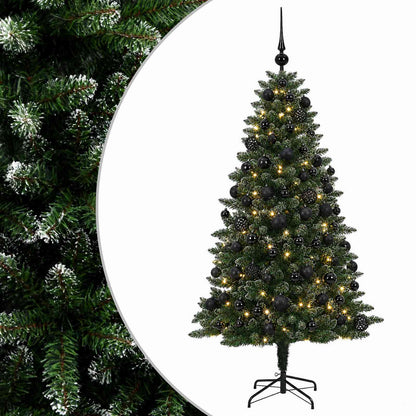 vidaXL Artificial Christmas Tree with Bauble 210 cm 300 LEDs