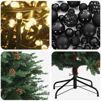 vidaXL Artificial Christmas Tree with Bauble 240 cm 300 LEDs
