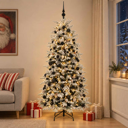 vidaXL Artificial Christmas Tree with Bauble 240 cm 300 LEDs