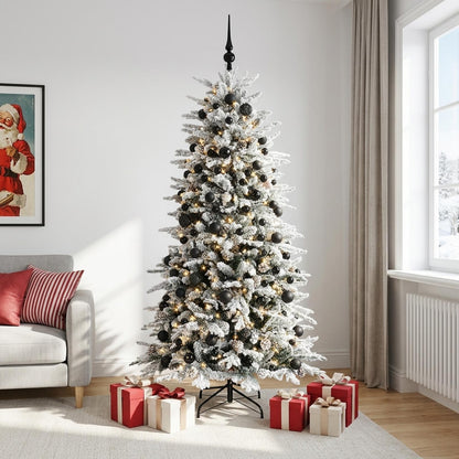 vidaXL Artificial Christmas Tree with Bauble 210 cm 300 LEDs