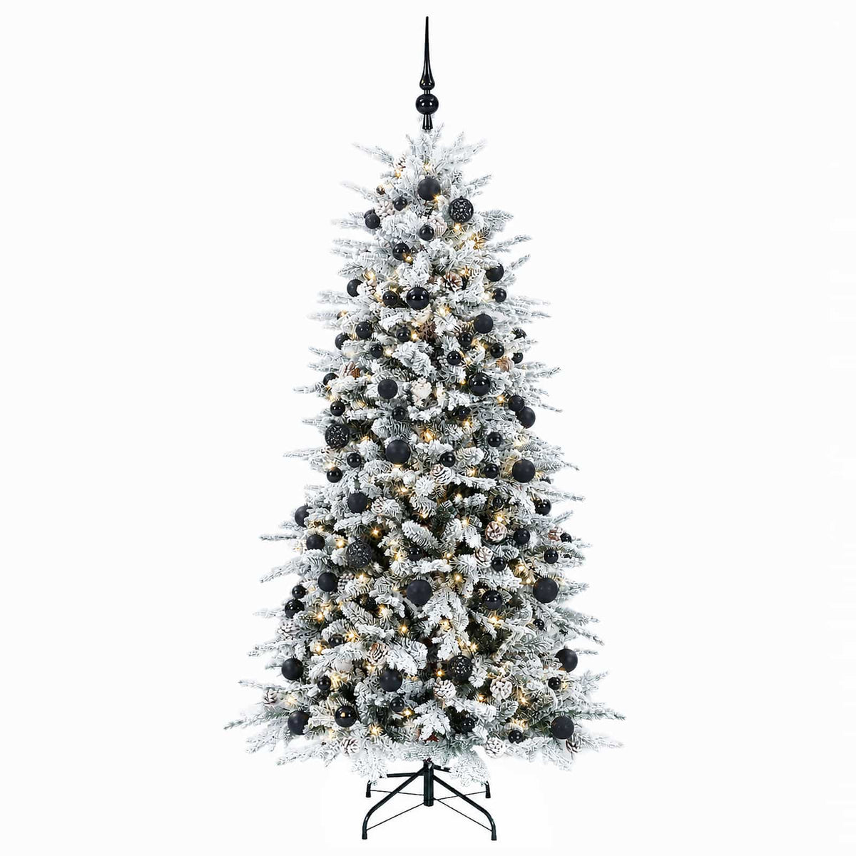vidaXL Artificial Christmas Tree with Bauble 210 cm 300 LEDs