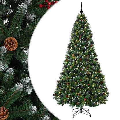 vidaXL Artificial Christmas Tree Green with Bauble 210 cm 300 LEDs