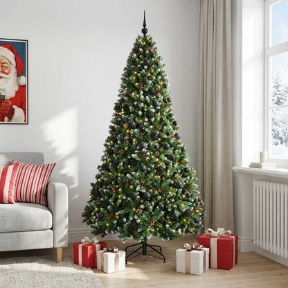vidaXL Artificial Christmas Tree Green with Bauble 210 cm 300 LEDs