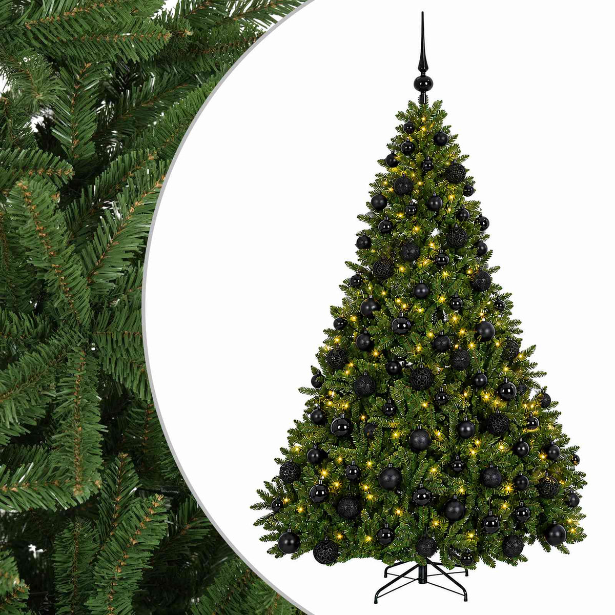 vidaXL Artificial Light Green Christmas Tree with Bauble 210 cm