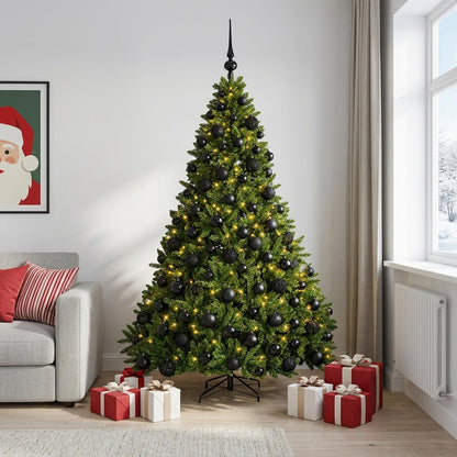 vidaXL Artificial Light Green Christmas Tree with Bauble 210 cm