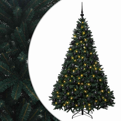 vidaXL Artificial Christmas Tree Dark Green with Bauble 180 cm