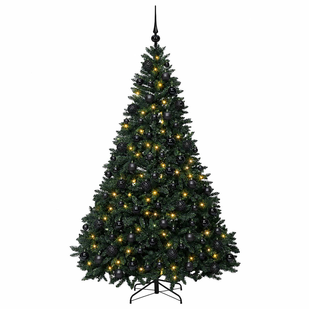 vidaXL Artificial Christmas Tree Dark Green with Bauble 180 cm