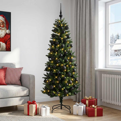 vidaXL Artificial Christmas Tree with Bauble 210 cm 300 LEDs