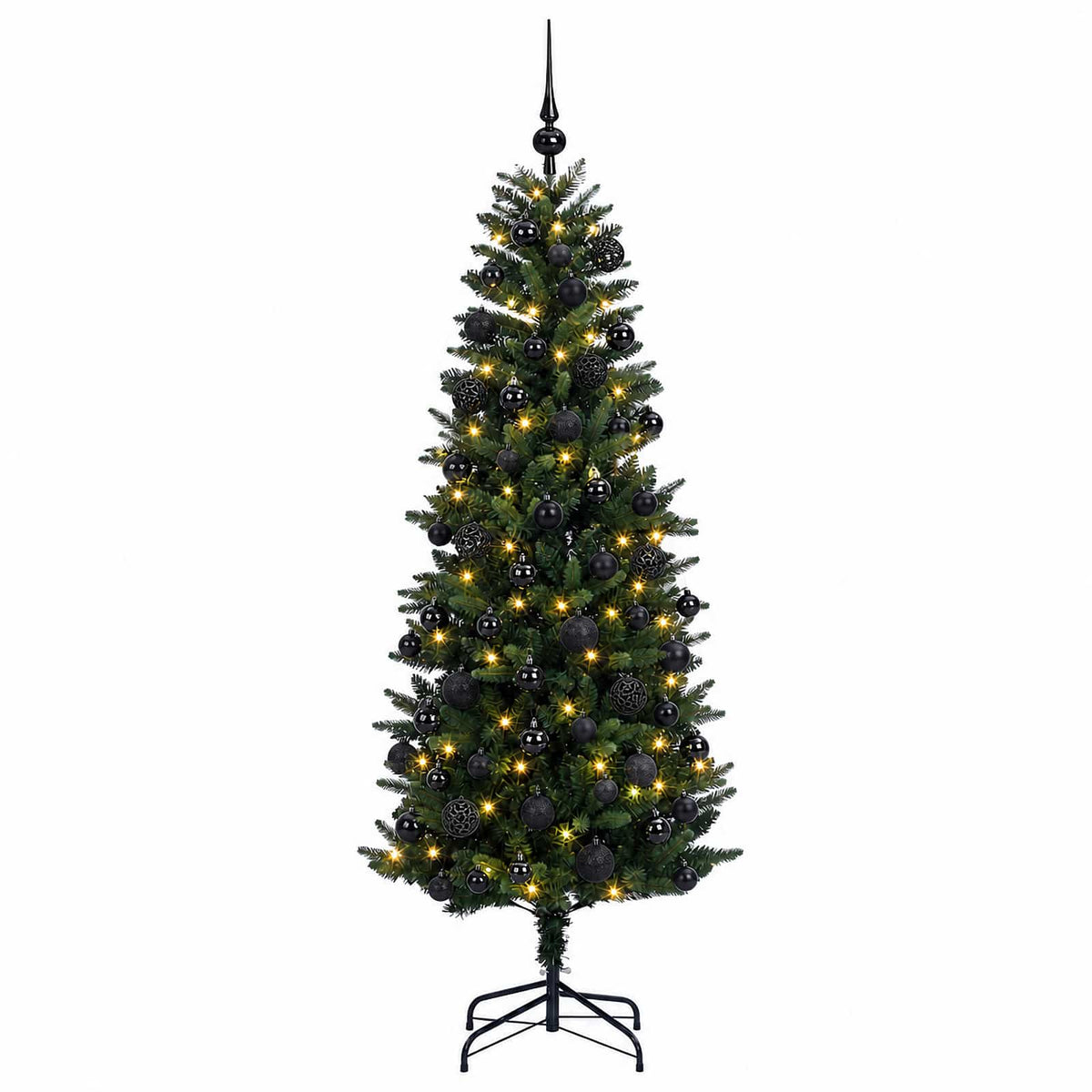 vidaXL Artificial Christmas Tree with Bauble 210 cm 300 LEDs