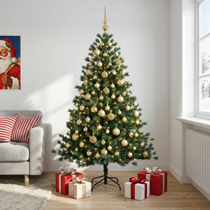 vidaXL Artificial Christmas Tree with Bauble 210 cm 300 LEDs