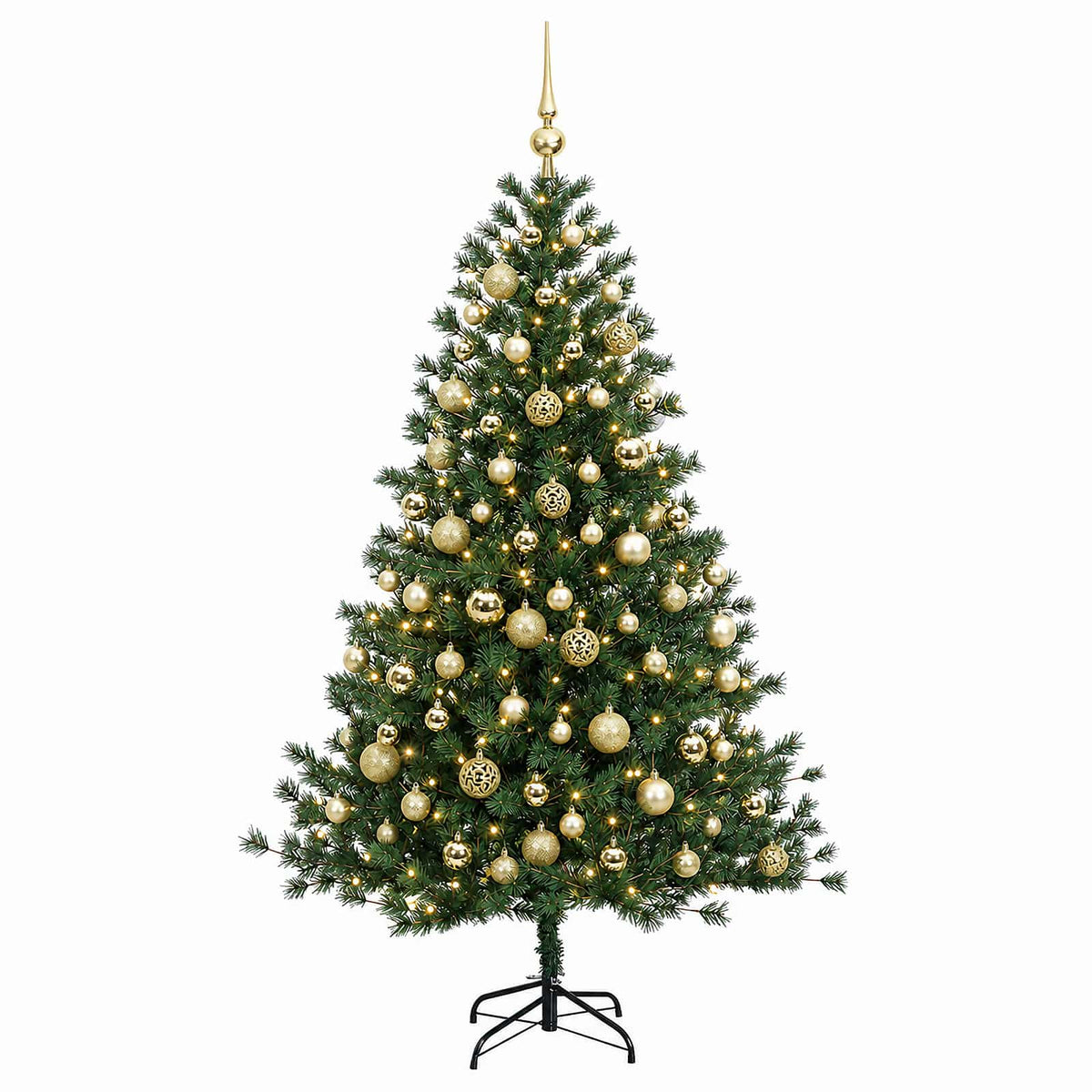 vidaXL Artificial Christmas Tree with Bauble 210 cm 300 LEDs
