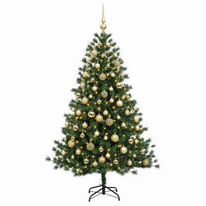 vidaXL Artificial Christmas Tree with Bauble 240 cm 300 LEDs