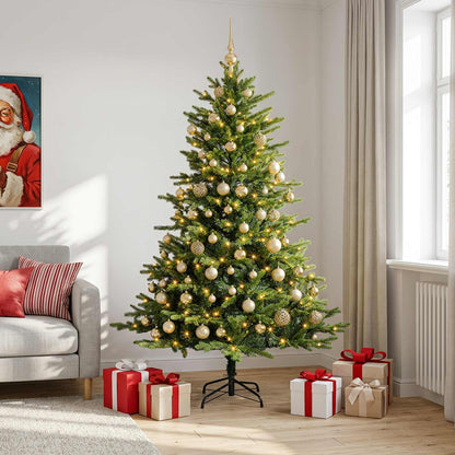 vidaXL Artificial Christmas Tree with Bauble 180 cm 300 LEDs