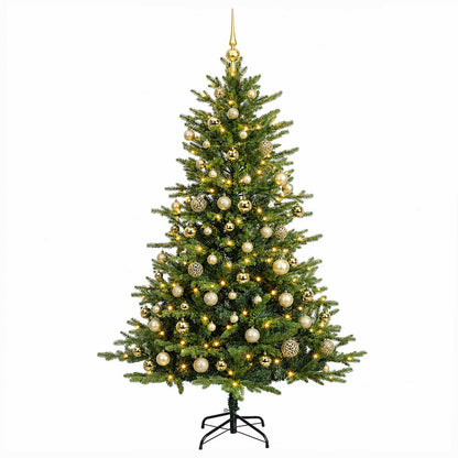 vidaXL Artificial Christmas Tree with Bauble 210 cm 300 LEDs