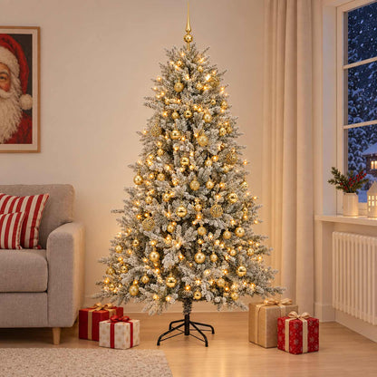 vidaXL Artificial Christmas Tree with Bauble 180 cm 300 LEDs