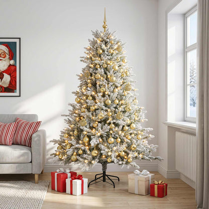 vidaXL Artificial Christmas Tree with Bauble 180 cm 300 LEDs