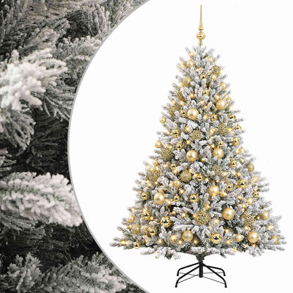 vidaXL Artificial Christmas Tree with Bauble 210 cm 300 LEDs