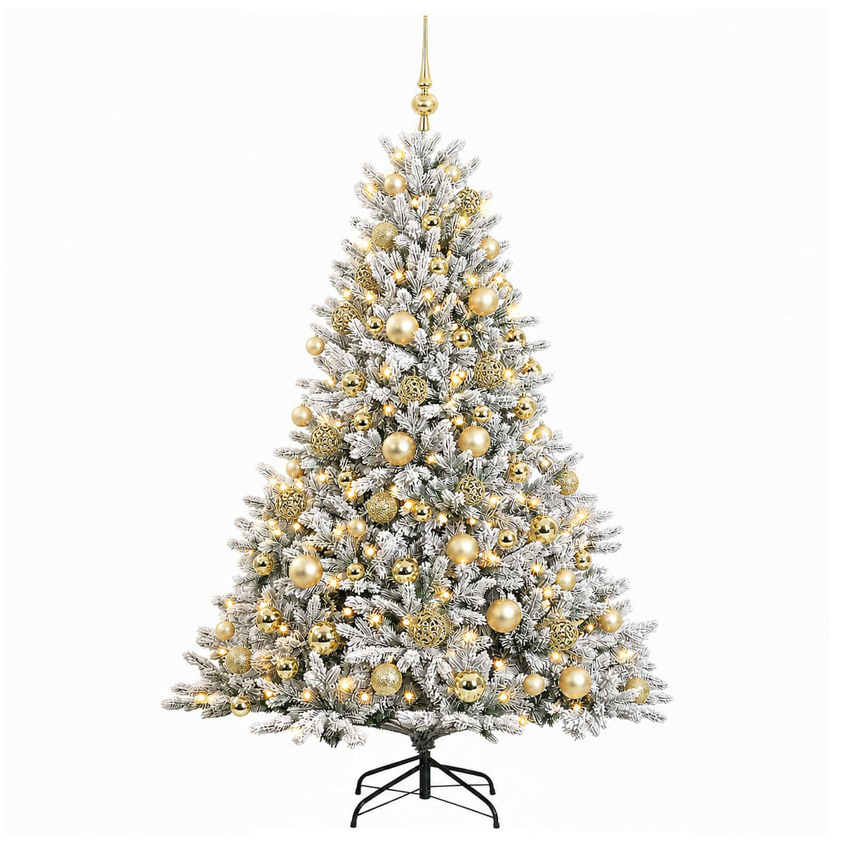 vidaXL Artificial Christmas Tree with Bauble 210 cm 300 LEDs