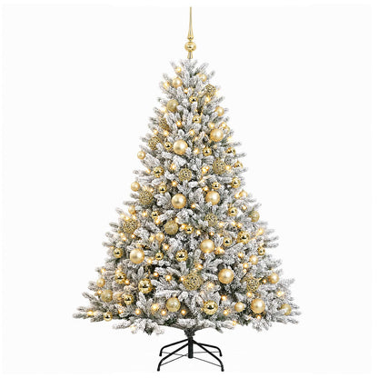 vidaXL Artificial Christmas Tree with Bauble 210 cm 300 LEDs