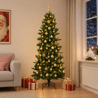 vidaXL Artificial Christmas Tree with Bauble 240 cm 300 LEDs