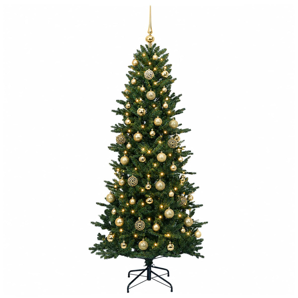 vidaXL Artificial Christmas Tree with Bauble 240 cm 300 LEDs