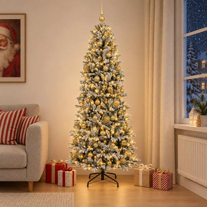 vidaXL Artificial Christmas Tree with Bauble 240 cm 300 LEDs