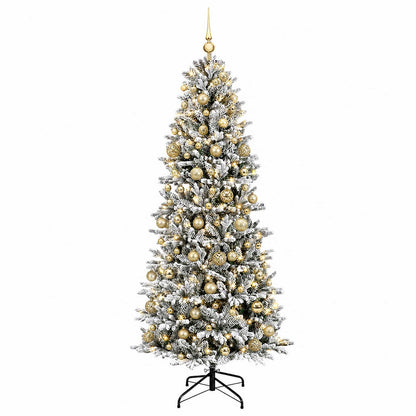 vidaXL Artificial Christmas Tree with Bauble 210 cm 300 LEDs