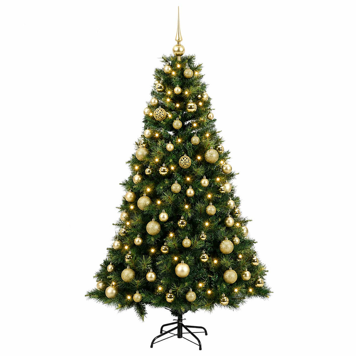 vidaXL Artificial Christmas Tree with Bauble 240 cm 300 LEDs