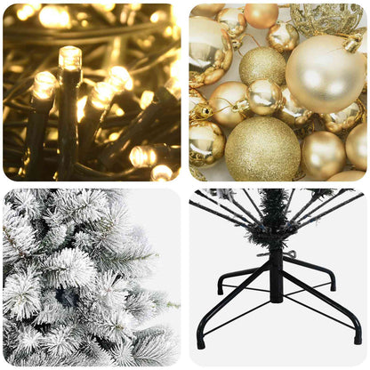 vidaXL Artificial Christmas Tree with Bauble 180 cm 300 LEDs