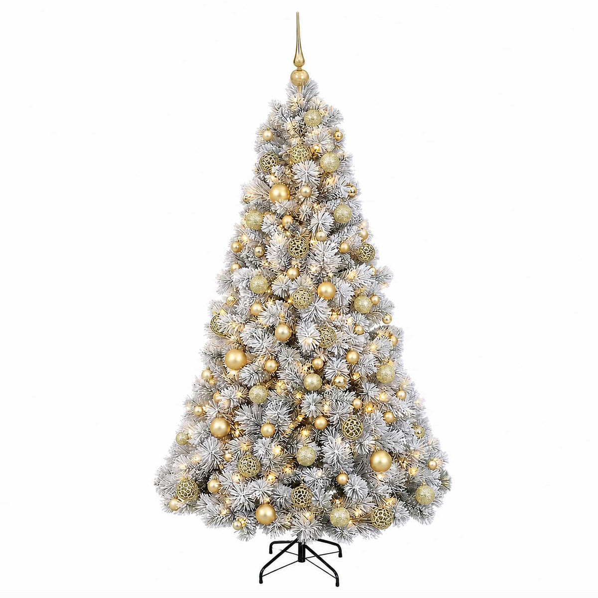 vidaXL Artificial Christmas Tree with Bauble 180 cm 300 LEDs