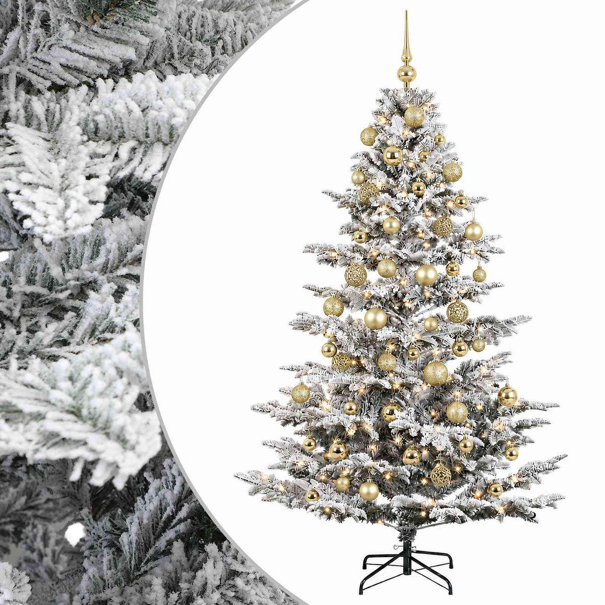 vidaXL Artificial Christmas Tree with Bauble 240 cm 300 LEDs