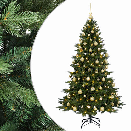 vidaXL Artificial Christmas Tree with Bauble 210 cm 300 LEDs