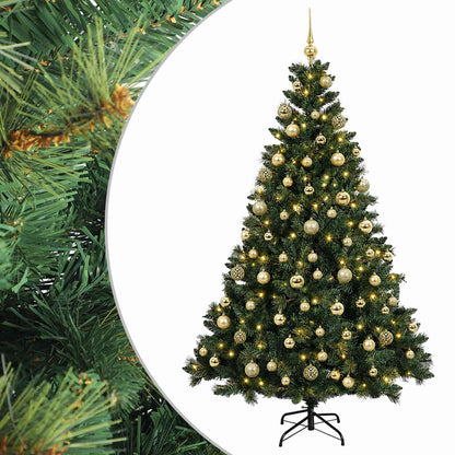 vidaXL Artificial Christmas Tree with Bauble 180 cm 300 LEDs