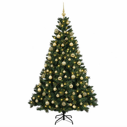 vidaXL Artificial Christmas Tree with Bauble 240 cm 300 LEDs