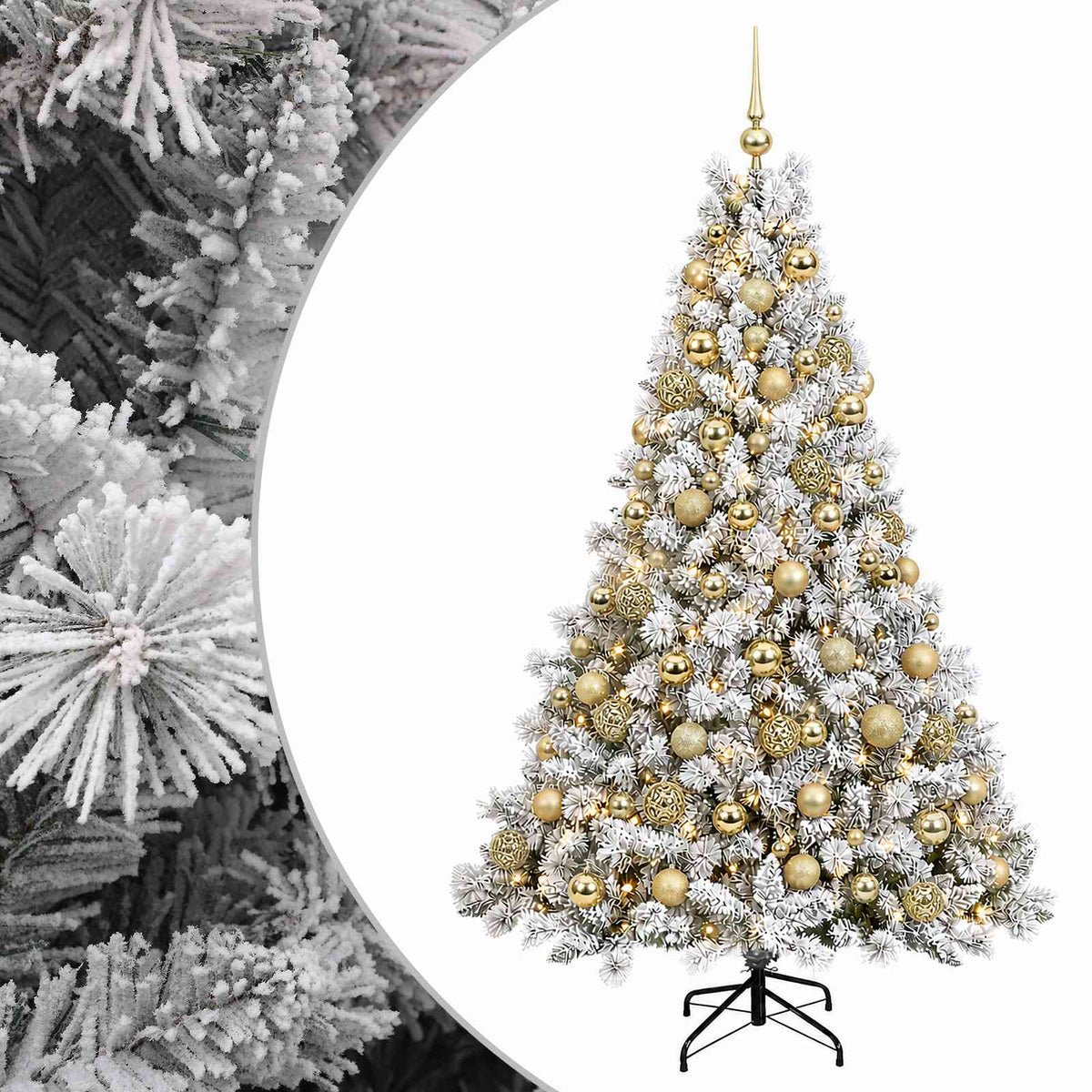 vidaXL Artificial Christmas Tree with Bauble 240 cm 300 LEDs