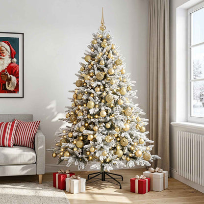 vidaXL Artificial Christmas Tree with Bauble 240 cm 300 LEDs