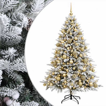 vidaXL Artificial Christmas Tree with Bauble 210 cm 300 LEDs