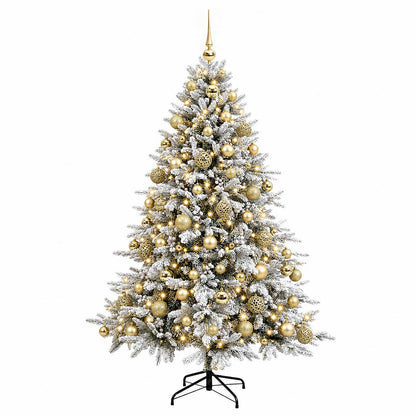 vidaXL Artificial Christmas Tree with Bauble 210 cm 300 LEDs
