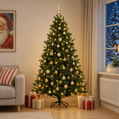 vidaXL Artificial Christmas Tree with Bauble 240 cm 300 LEDs