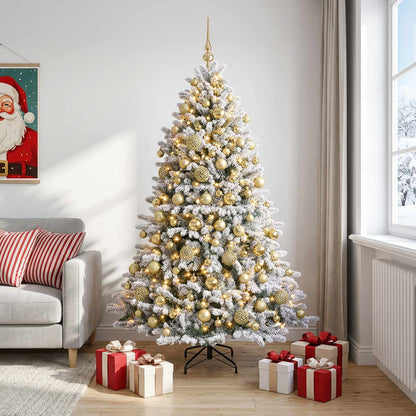 vidaXL Artificial Christmas Tree with Bauble 180 cm 300 LEDs