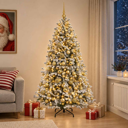 vidaXL Artificial Christmas Tree with Bauble 180 cm 300 LEDs