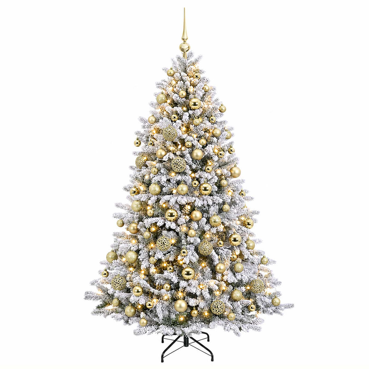 vidaXL Artificial Christmas Tree with Bauble 180 cm 300 LEDs
