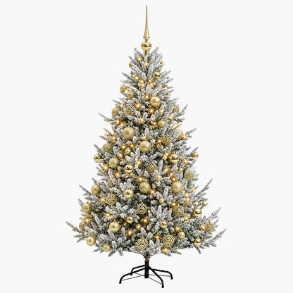 vidaXL Artificial Christmas Tree with Bauble 210 cm 300 LEDs