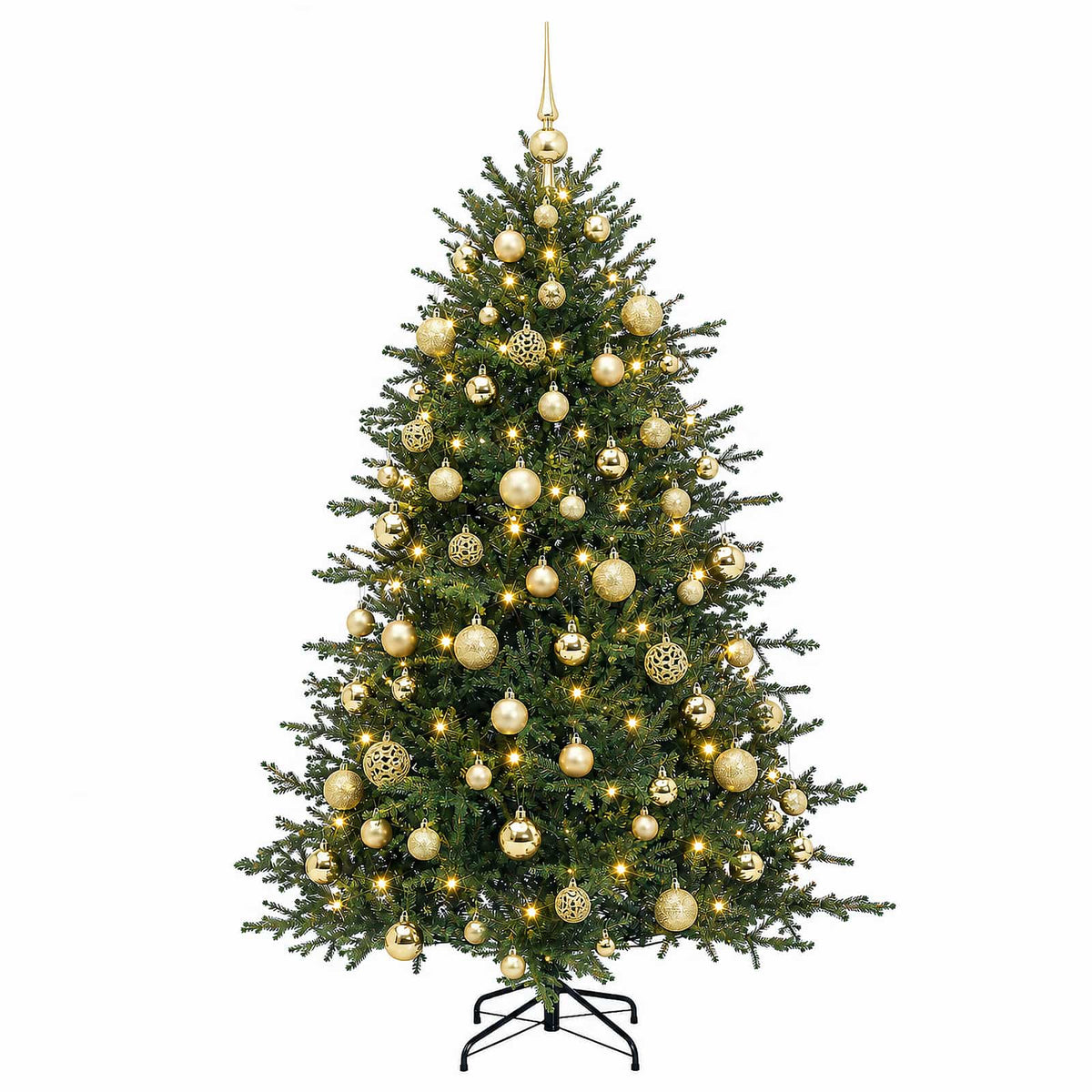 vidaXL Artificial Christmas Tree with Bauble 240 cm 300 LEDs