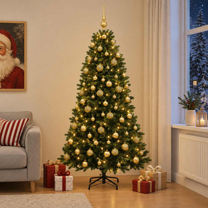 vidaXL Artificial Christmas Tree with Bauble 180 cm 300 LEDs
