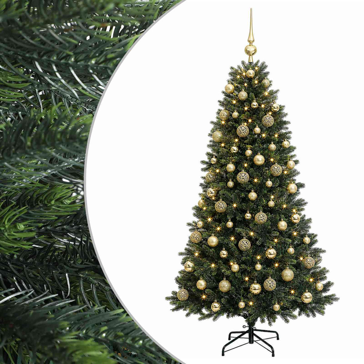 vidaXL Artificial Christmas Tree with Bauble 240 cm 300 LEDs